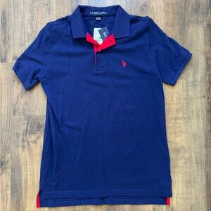 U.S. Polo Assn. Blue and Red Polo Shirt